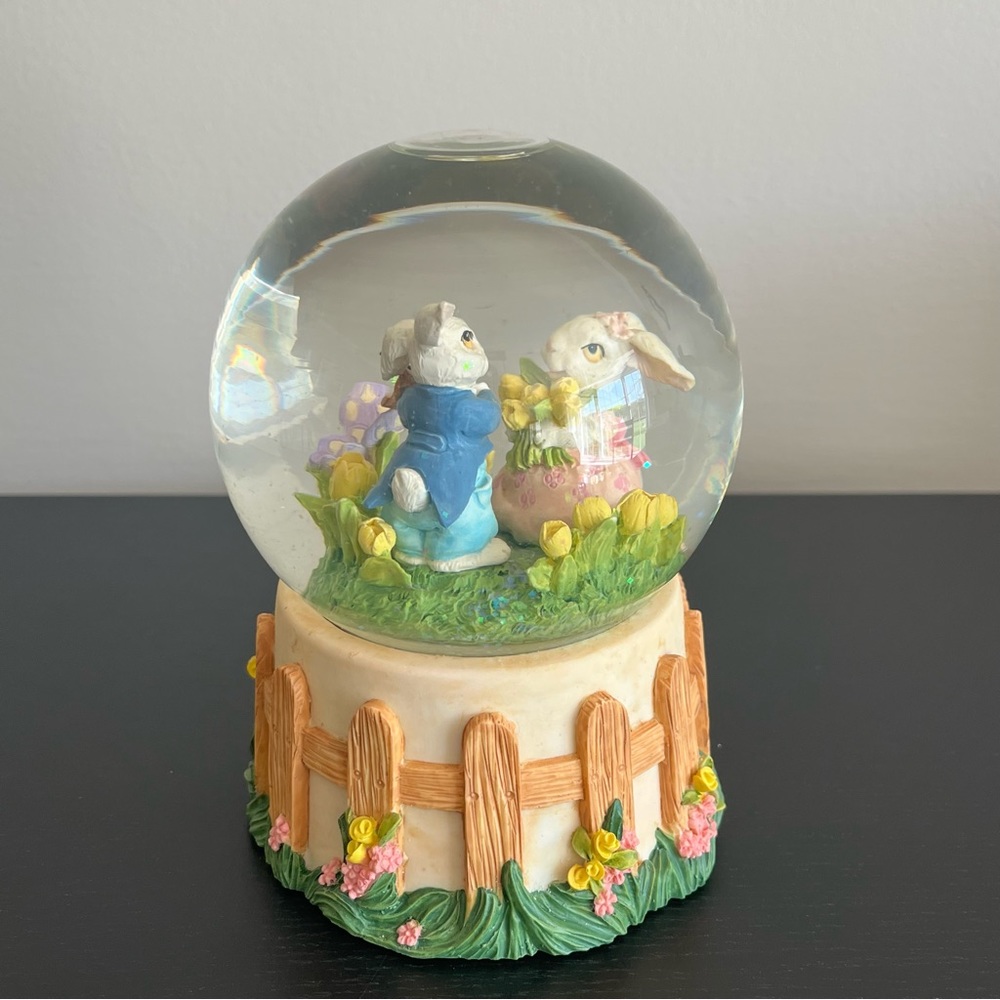 Silvestri Bunny Cellist Water Globe Rare Vintage - Picture 6 of 10